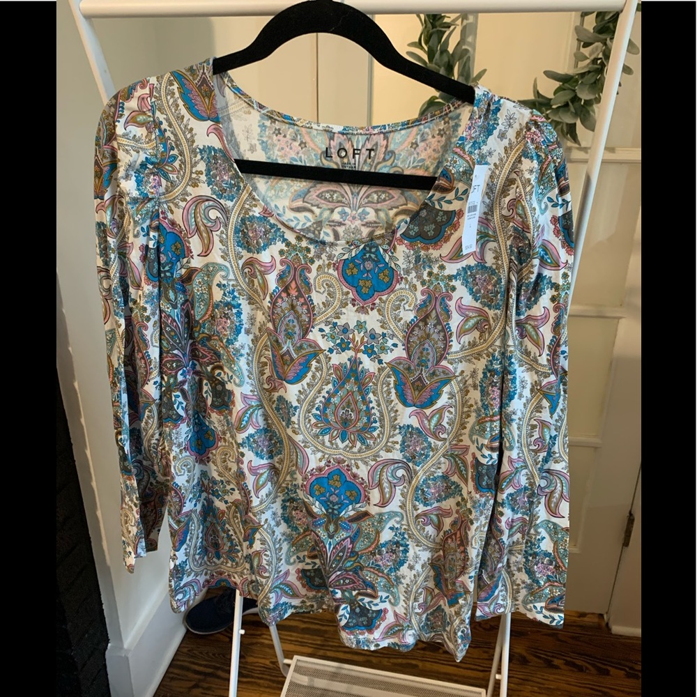 Paisley long sleeve blouse